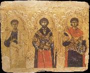 unknow artist The Apostle Phillip and the Saints Theodore and Demetrius Spain oil painting reproduction